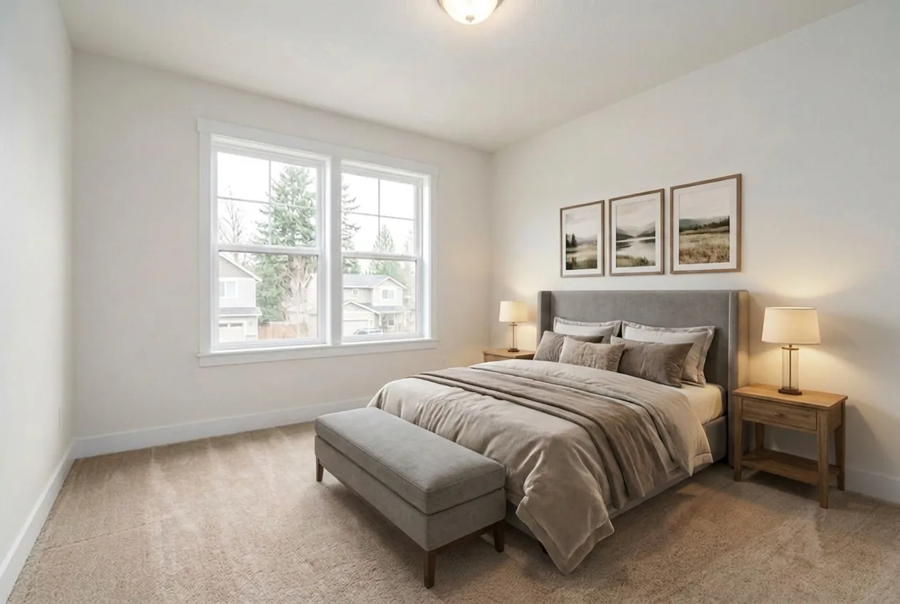 Bedroom after virtual staging